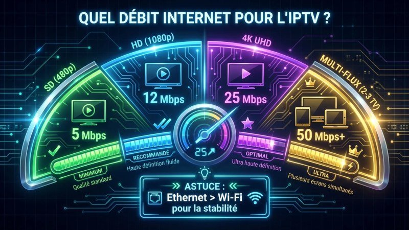 Quelle vitesse internet pour l'IPTV 4K?